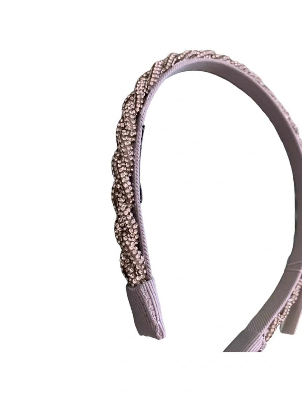 NWT J. Crew Silver Braided Crystal Headband
